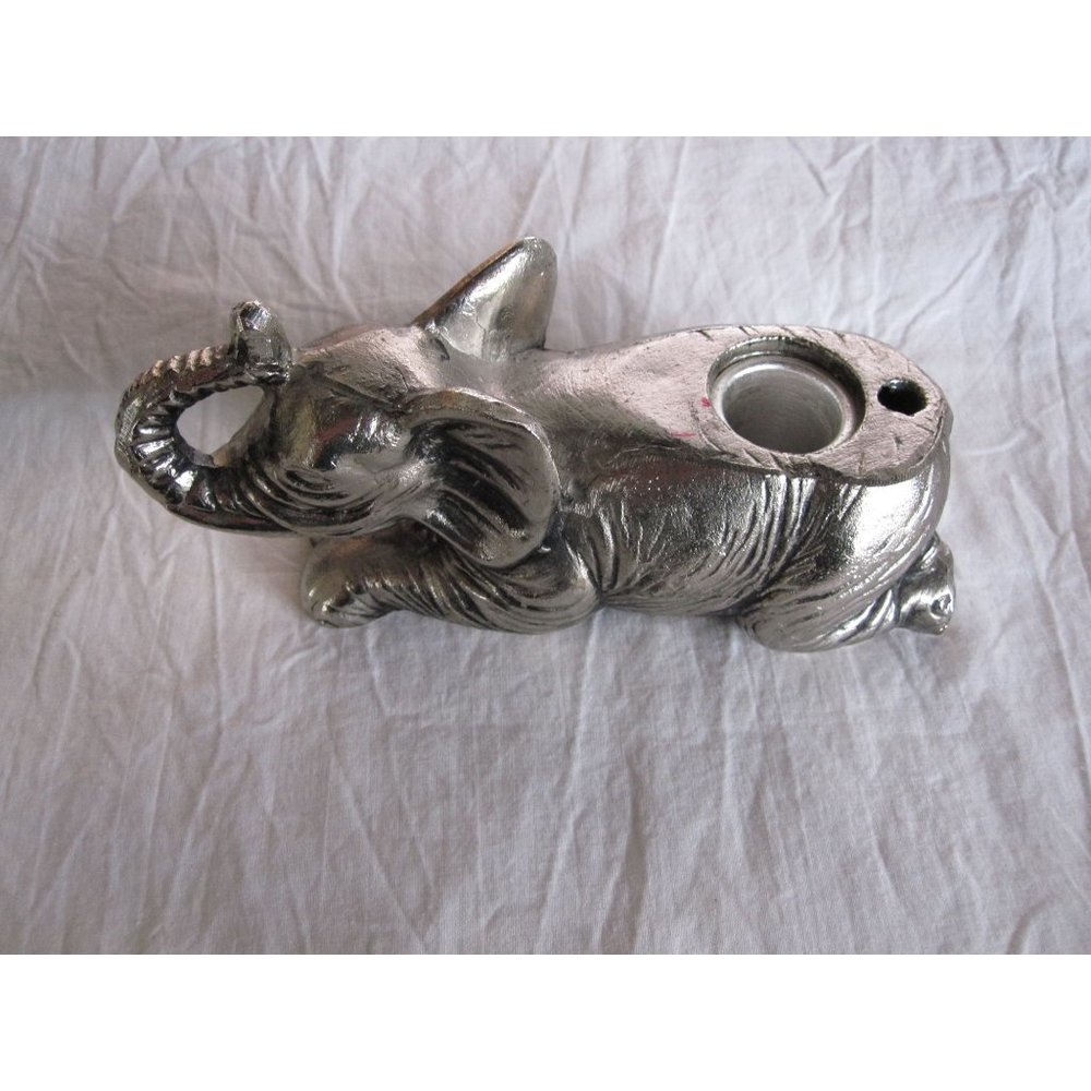 Beautiful Vintage Arthur Court Designs Elephant candle holder Aluminum 1977